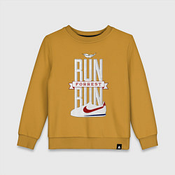 Свитшот хлопковый детский Forrest Gump - run Forrest run, цвет: горчичный