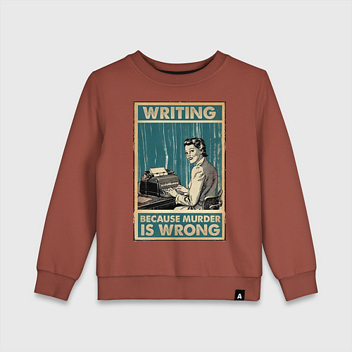 Детский свитшот Журналист / Кирпичный – фото 1