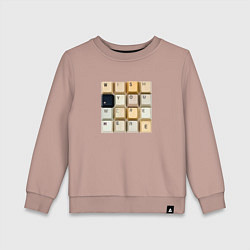 Детский свитшот Wish you - клавиши клавиатуры