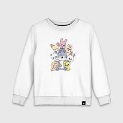 Свитшот хлопковый детский Skzoo Family, цвет: белый