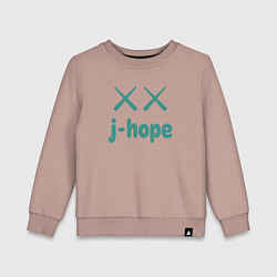 Свитшот хлопковый детский BTS jhope, цвет: пыльно-розовый