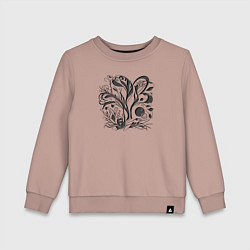 Свитшот хлопковый детский Природный модерн, цвет: пыльно-розовый