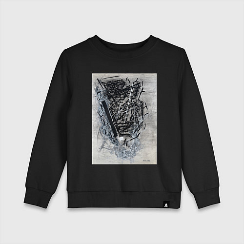 Детский свитшот Абстрактная графика Blue / Черный – фото 1