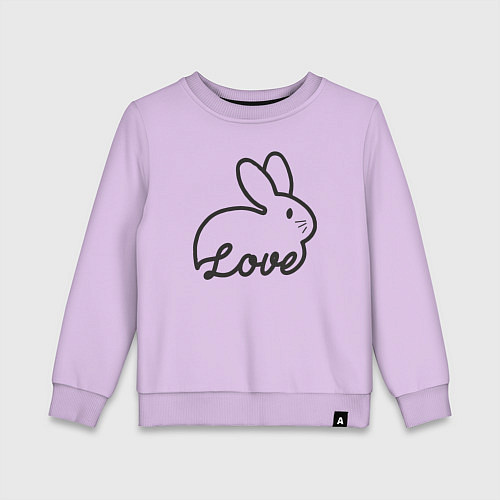Детский свитшот Bunny lover / Лаванда – фото 1
