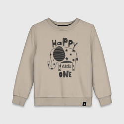 Свитшот хлопковый детский Счастливый малыш, цвет: миндальный