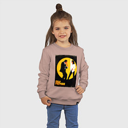 Свитшот хлопковый детский Криминальное чтиво парный танец, цвет: пыльно-розовый — фото 2