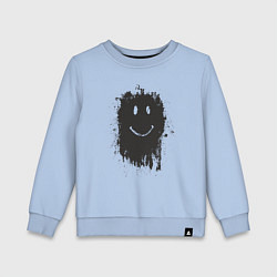 Свитшот хлопковый детский Смайл клякса, цвет: мягкое небо