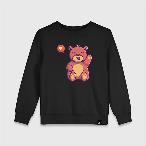 Детский свитшот Lovely bear / Черный – фото 1