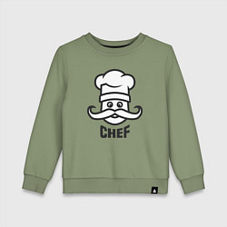 Свитшот хлопковый детский Chef, цвет: авокадо