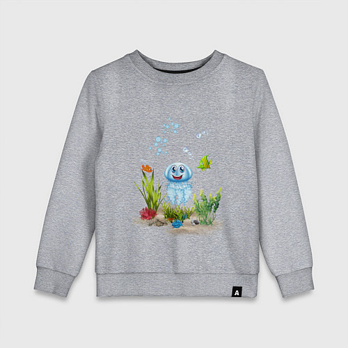 Детский свитшот Жизнь на дне океана / Меланж – фото 1