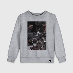 Детский свитшот Волки коллаж