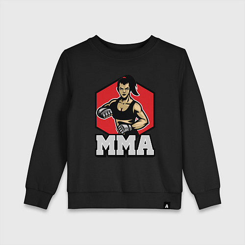 Детский свитшот MMA girl / Черный – фото 1