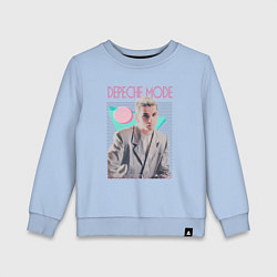 Свитшот хлопковый детский Depeche Mode 80s Dave, цвет: мягкое небо