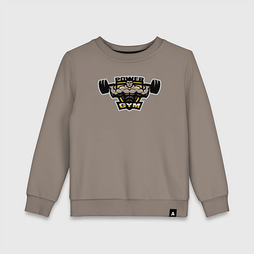 Детский свитшот Power gym man / Утренний латте – фото 1