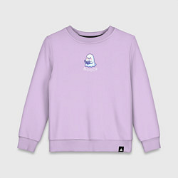 Свитшот хлопковый детский Привидение с книгой boook, цвет: лаванда