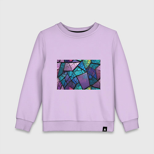 Детский свитшот Цветное стекло абстракция / Лаванда – фото 1