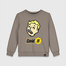 Свитшот хлопковый детский Vault boy - covid 19, цвет: утренний латте