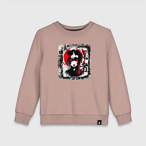 Детский свитшот Glitchcraft / Пыльно-розовый – фото 1