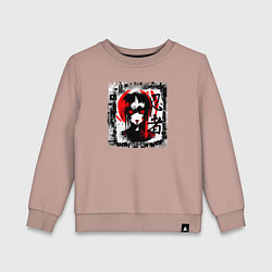 Свитшот хлопковый детский Glitchcraft, цвет: пыльно-розовый