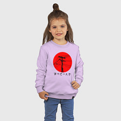Свитшот хлопковый детский Японский вайб, цвет: лаванда — фото 2