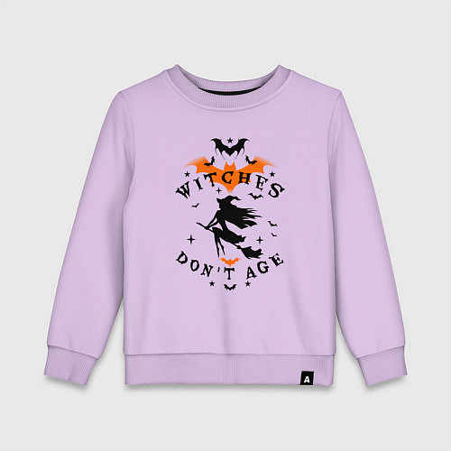 Детский свитшот Ведьмы не стареют - Хэллоуин / Лаванда – фото 1