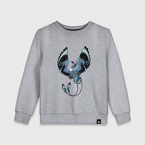 Детский свитшот Волшебная птица / Меланж – фото 1