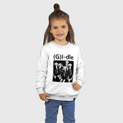 Свитшот хлопковый детский G I-dle группа в стиле империи, цвет: белый — фото 2