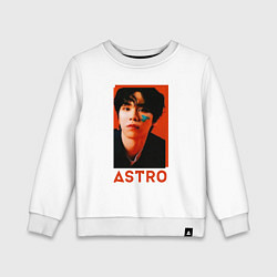 Свитшот хлопковый детский Astro Роки, цвет: белый