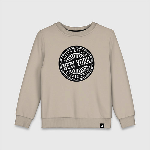 Детский свитшот United States - New York / Миндальный – фото 1