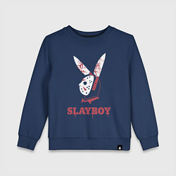 Свитшот хлопковый детский Slayboy, цвет: тёмно-синий