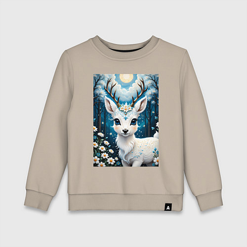 Детский свитшот Сказочный олененок / Миндальный – фото 1