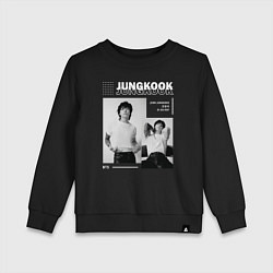 Свитшот хлопковый детский Jungkook bts seven, цвет: черный