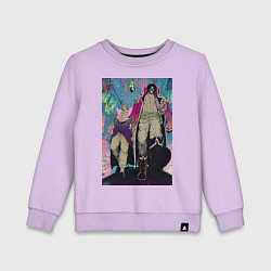 Свитшот хлопковый детский Ван-Пис Роджер Гол Д, цвет: лаванда