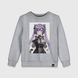 Свитшот хлопковый детский Genshin Impact Кэцин, цвет: меланж