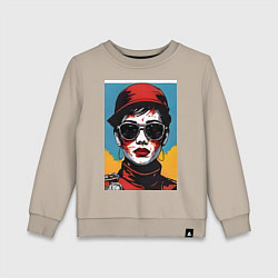 Детский свитшот Девушка арт портрет