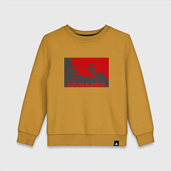 Свитшот хлопковый детский Comrade, цвет: горчичный