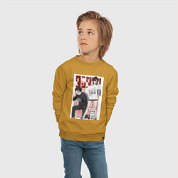 Свитшот хлопковый детский Такакура Момо Аясэ, цвет: горчичный — фото 2