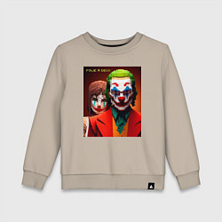 Свитшот хлопковый детский Joker and Minecraft - collaboration, цвет: миндальный