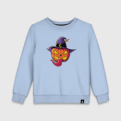 Свитшот хлопковый детский Тыква с языком, цвет: мягкое небо