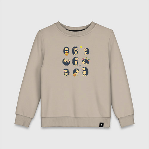 Детский свитшот Милый малыш ежик / Миндальный – фото 1