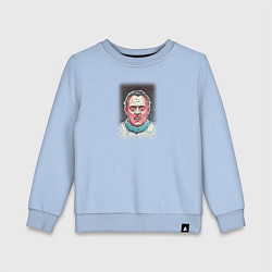 Свитшот хлопковый детский Ганнибал Лектер из фильма Молчание Ягнят, цвет: мягкое небо