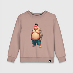 Детский свитшот Толстяк анимешник