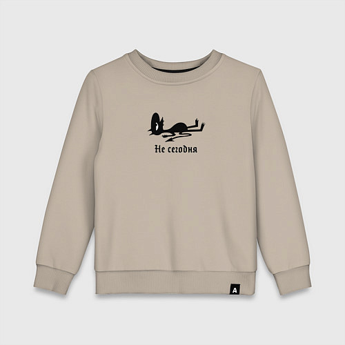 Детский свитшот Уставший чертенок / Миндальный – фото 1