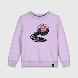 Свитшот хлопковый детский Space chiller, цвет: лаванда