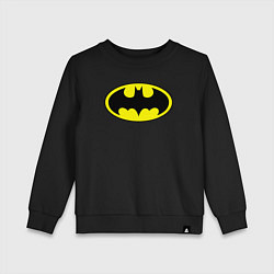 Свитшот хлопковый детский Batman logo, цвет: черный