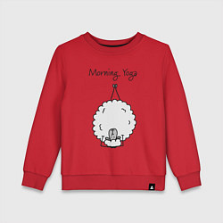 Свитшот хлопковый детский Овечка - йога, цвет: красный