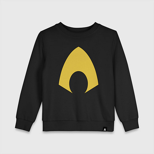 Детский свитшот Aquaman logo / Черный – фото 1