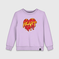 Свитшот хлопковый детский Honey heart, цвет: лаванда