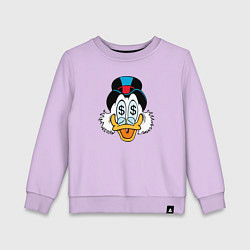 Свитшот хлопковый детский Скрудж, цвет: лаванда