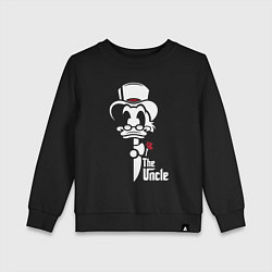 Свитшот хлопковый детский Дональд Дак дядя, цвет: черный